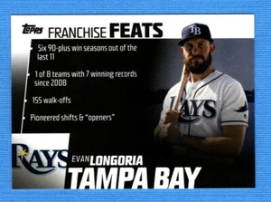2019 Topps Franchise Feats #FF30 Evan Longoria Rays - Picture 1 of 1