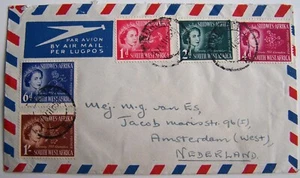 South West Africa 1953 - Luchtpost Envelop Windhoek - Amsterdam - Picture 1 of 2