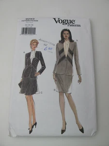 Vogue #9293 Schnittmuster - Gr. 14-16-18, Misses Jacke & Rock - Neu (O) - Bild 1 von 6