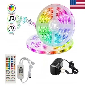 5050 RGB SMD Bluetooth Music Sync 5M LED Strip Light Color Changing App Control - Picture 1 of 12