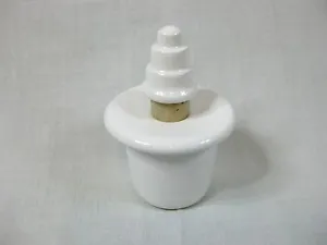 Travel WHITE SCHOOL DESK INKWELL ceramic ink pot china insert with cork stopper  - Picture 1 of 12