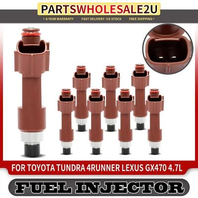 8x Inyector de combustible para Toyota Tundra 4Runner Sequoia Lexus GX470 2005-2009 V8 4,7 L Foto 1 de 4
