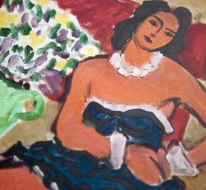 Litografía Henri MATISSE Edición Limitada FIRMADA "...A La Robe Bleue" con Marco - Imagen 1 de 9