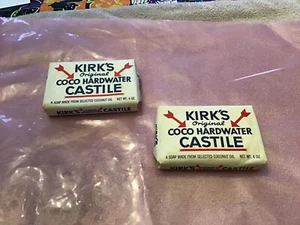 Vintage Kirk’s Original Coco Hardwater Castile Coconut Oil Soap Bars Lot of 2 - Picture 1 of 2