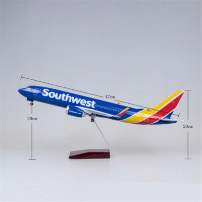 1/85 Southwest Airlines Boeing 737 Passenger Airplane Aircraft Model Gift N7847A - Image 1 of 4