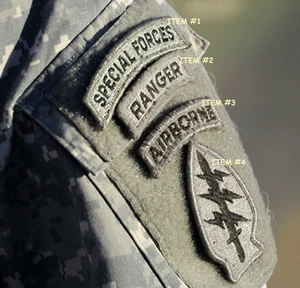 KANDAHAR WHACKER USASOC RANGERS ACU-Gray velkrö SPECIAL FORCES ABN SFG INSIGNIA - Picture 1 of 12