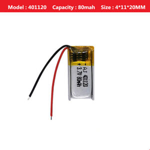1pcs 401120 3.7V 80mah rechargeable sensor polymer battery cell