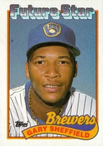 1989 Topps #343 Gary Sheffield NM+ RC Brewers FS  J2M