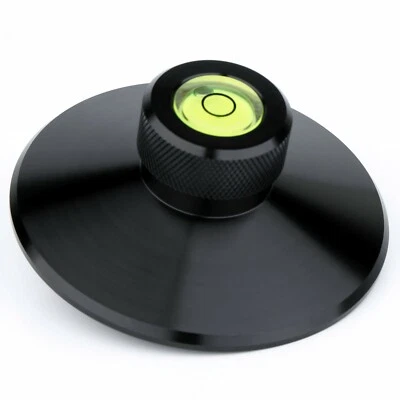 Aluminum Turntable LP Vinyl Record Weight Clamp Stabilizer W/ Bubble Level Black - Image 1 of 4