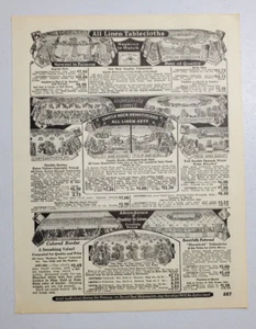 1927 Sears Roebuck Linens/ Linen Tablecloth Ad - Picture 1 of 2