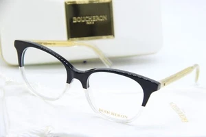 NEW BOUCHERON BC 0010O 005 BLACK TRANSPARENT AUTHENTIC EYEGLASSES W/CASE 50-18 - Picture 1 of 3