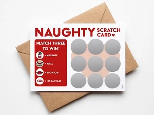 Funny Scratch Card | Rude Novelty Birthday Gift | Naughty Joke Cheeky Present - Picture 1 of 16