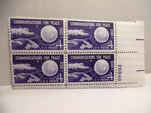 SCOTT STAMP # 1173 ECHO ONE 4 CENT PLATE BLOCK - MNH - Picture 1 of 1