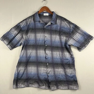 DaVinci Made In Italy Dress Shirt XL Blue Multicolor Casual Lightweight Office - Image 1 of 4