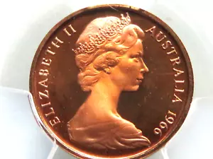 Australia. 1966 1 Cent.. PCGS PR67DCAM.. Proof - Full Lustre - Picture 1 of 5