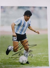 Foto Autografata Diego Armando Maradona Photo Signed Maradona Autograph