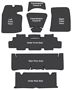 1964-1967 Chevrolet Chevelle EVA Sound Deadener 7pc - Bild 1 von 1