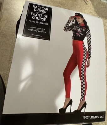 Traje deportivo de conductor de coche de carreras para mujer disfraz elegante de Halloween talla XL Foto 1 de 3