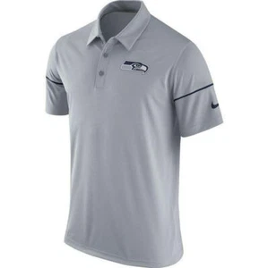 Nike Men's Seattle Seahawks Dri-Fit Team Issue Polo Shirt Medium Wolf Gray - Picture 1 of 2