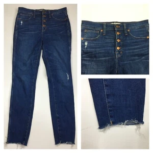 Madewell Damen Gr. 28 Distressed 10" High Rise Raw Hem Button Fly Skinny Jeans - Bild 1 von 15