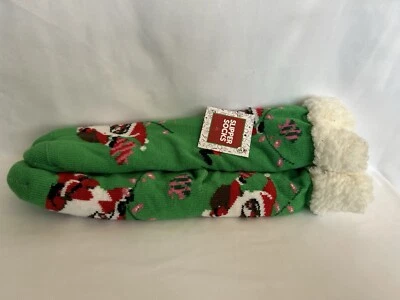 Damas Navidad Zapatilla Calcetines Verde Negro Santa Talla Única Nuevo Con Etiquetas Vacaciones Acogedor Foto 1 de 4