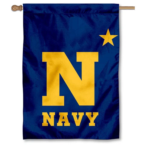 US Navy Midshipmen N-Star 28 in x 40 in Double Sided House Flag Cover