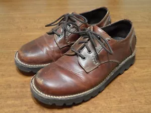 H.S. Scarpe Oxford da uomo Trask Trapper in pelle bisonte taglia 8M grande logo sul tacco rare - Foto 1 di 11