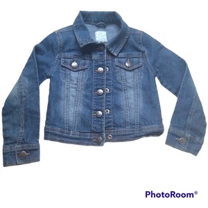 Est 1989 Place Girls Jean Jacket Size 5 6 Snaps Coat Blue Denim Fall School - Picture 1 of 5