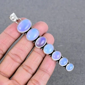 Huge Milky Opal Gemstone 925 Sterling Silver Pendant Jewelry - Picture 1 of 4