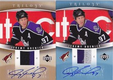 06-07 Trilogy Jeremy Roenick /10 Auto PATCH Honorary Scripted Swatches 2006