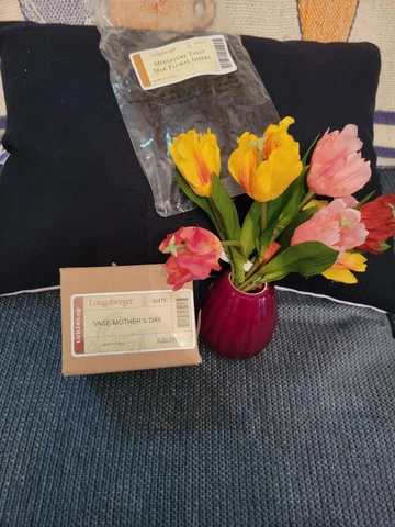 Longaberger Vase And Tulip Cover