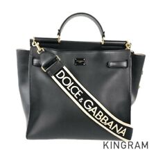 Auth DOLCE&GABBANA Sicily BM6959-AW756 Leather Hand Bag With Shoulder Strap Used