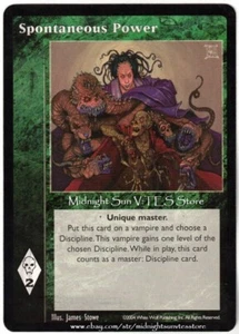 Spontaneous Power White Wolf Tournament Promo V:TES VTES Vampire CCG - Picture 1 of 1