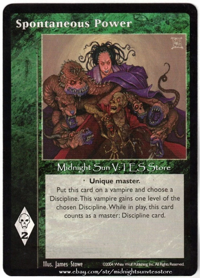 Spontaneous Power White Wolf Tournament Promo V:TES VTES Vampire CCG - Image 1 of 1