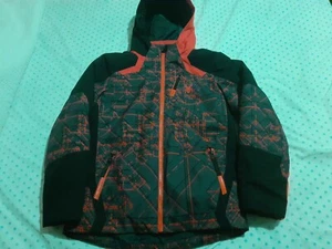 Spyder Leader Insulated Jacket BLACK/GRAY/RED Hooded boys youth 10 - Picture 1 of 12