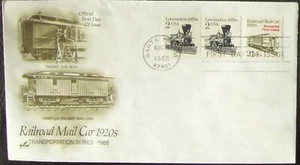 US FDC RAILROAD MAIL CAR 1920S by ArtCraft 1988. - Picture 1 of 1