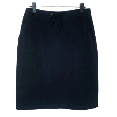 White Stag Pencil Skirt Black Pockets Elastic Waist Cotton Stretch Blend Small - Image 1 of 4