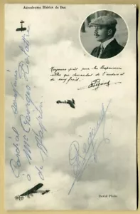 Adolphe Pegoud (1889-1915) - famoso aviatore francese - rara foto firmata - anni 10 - Foto 1 di 1