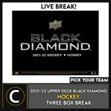 2021-22 UPPER DECK BLACK DIAMOND HOCKEY 3 BOX #H1599 - PICK YOUR TEAM