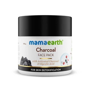 MamaEarth Activated Charcoal Face Pack with Glycolic Acid Skin Detoxification - Picture 1 of 10