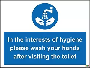 More details for now wash your hands sign - self adhesive vinyl 150mm x 200mm