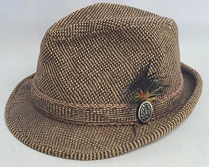 Vintage Stevens American Comfort Hat Mens Brown 7-1/4 - Picture 1 of 8