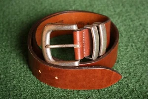 Vintage EDDIE BAUER Cognac Brown Leather Wide Belt Women's Sz. M (28-29) - Picture 1 of 8