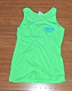 NEON FIFTY FIFTY BRAND  T SHIRT GREEN YOUTH SIZE 12 COTTON BLEND SLEEVELESS - Picture 1 of 3