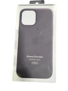 Original Apple BLACK Leather Case with MagSafe for iPhone 12 Pro Max MHKM3ZM/A - Picture 1 of 7
