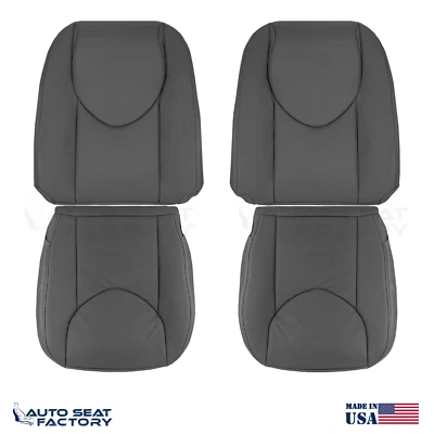 Cubiertas de asiento de vinilo negras perforadas izquierda y derecha para Toyota RAV4 2006-2012 4 piezas Foto 1 de 4