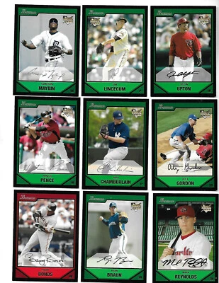 2007 Bowman Draft Prospects Paper Set 1-54 plus Barry Bonds extra - Image 1 of 2