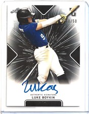 LUKE BOYKIN 2021 LEAF PERFECT GAME SHOWCASE BLACK PARALLEL AUTO # 50/50