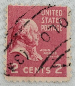 Estampilla postal de Estados Unidos ~ John Quincy Adams ~ 2₵ roja ~ publicada ~ 1938 ~ Q37 - Imagen 1 de 6