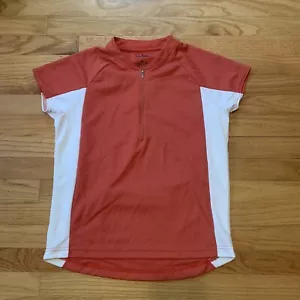 L.L. Bean Womens Size Medium Athletic Run Zip Lightweight Short Sleeve Shirt - Picture 1 of 6